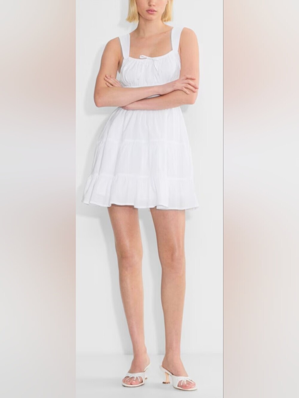 Sunday Best White Martine Poplin dress M